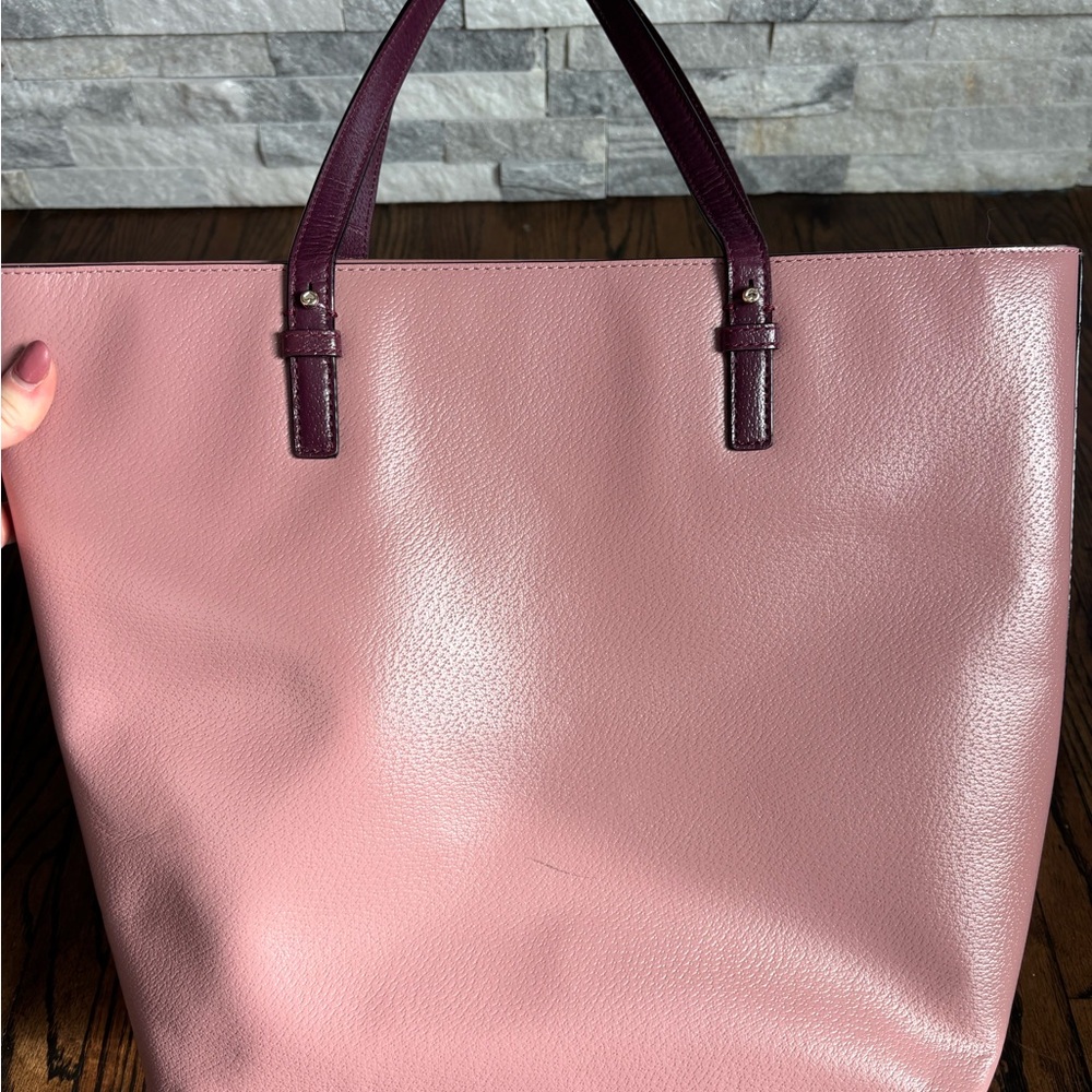 Kate Spade Two-Tone Purple and Pink Tote - Picture 3 of 5
